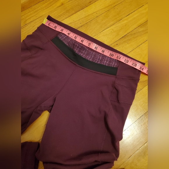 Lululemon City Pulse Pant. Plum / Burgundy color. Size 8. 27" inseam. Ruffled. - Picture 11 of 13